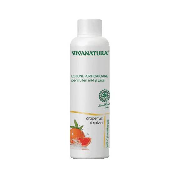 Lotiune Purificatoare Ten Mixt si Gras, 150ml, Viva Natura - - Roveli