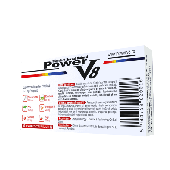 Power V8, 4 cps, Laboratoarele Medica - - Roveli