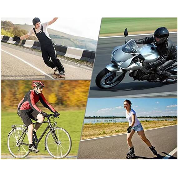 Manusi moto , Impermeabile, Piele, Negru, Marime (34): L - 2- Roveli