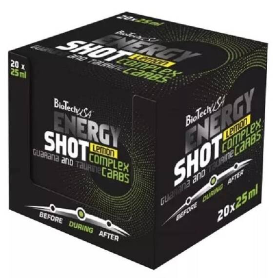 Energy Shot Lemon 20 fiole x 25 ml BioTech USA - - Roveli