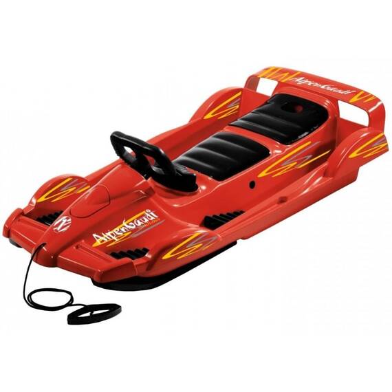 Sanie copii cu volan Double Race red Alpen Gaudi - - Roveli