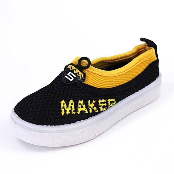 ​Espadrile de copii, usoare si practice LB1711-BLACK/YELLOW, Culoare (12): Alb, Negru, Galben, Marime (12): 25 - - Roveli