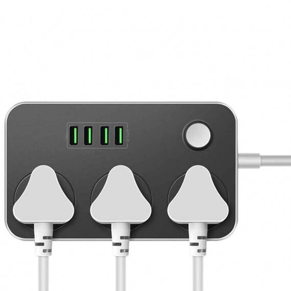 Prelungitor universal, 3 prize, 4 USB, 1.8m - 3- Roveli