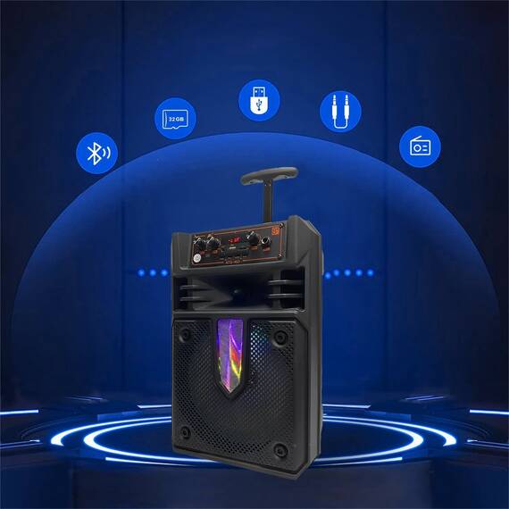 Boxa portabila tip troler, BT, USB, 30W P.M.P.O. KTS1631 - 5- Roveli