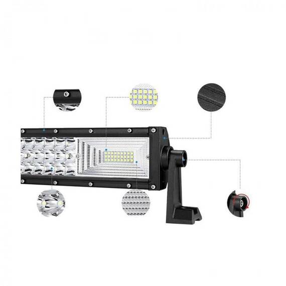 Proiector auto pentru offroad 270W, 90 LED, curbat - 2- Roveli
