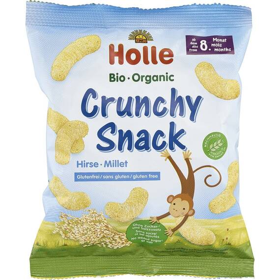 Gustare crocanta din mei bio fara gluten pentru copii 8 luni 25g Holle - - Roveli