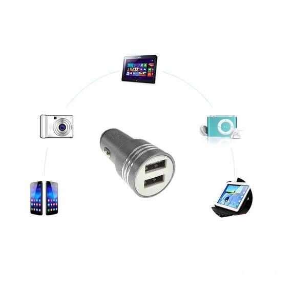 Incarcator auto universal, 2 x USB, 12/24V - 3- Roveli