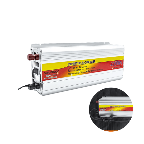 Invertor cu incarcator baterii auto, 2000W, USB, SUA2000C - 4- Roveli