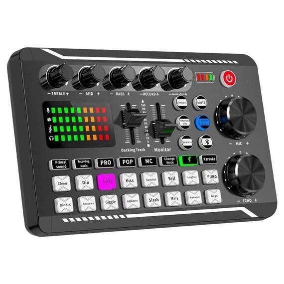 Interfata audio SK7, efecte vocale, EQ, BT, 3 canale de streaming - - Roveli