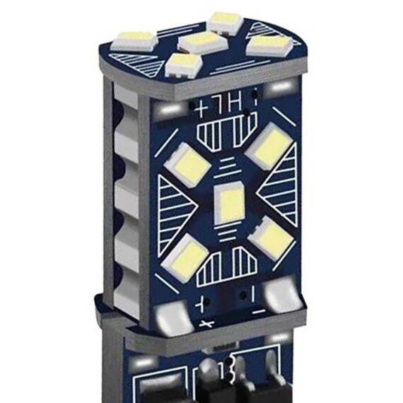 Set 2 x Becuri auto T10 15SMD 5W, 12/24V, canbus, 6000K, 1800lm - 6- Roveli