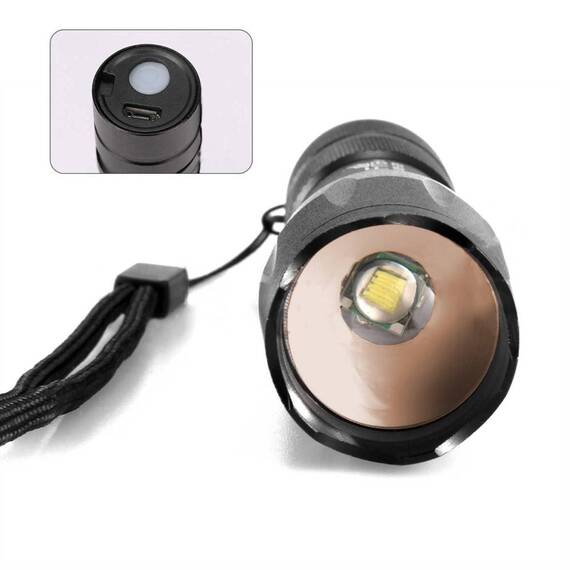 Lanterna LED, 3 moduri luminare, USB, 3800 lumeni, C812T6 - 6- Roveli