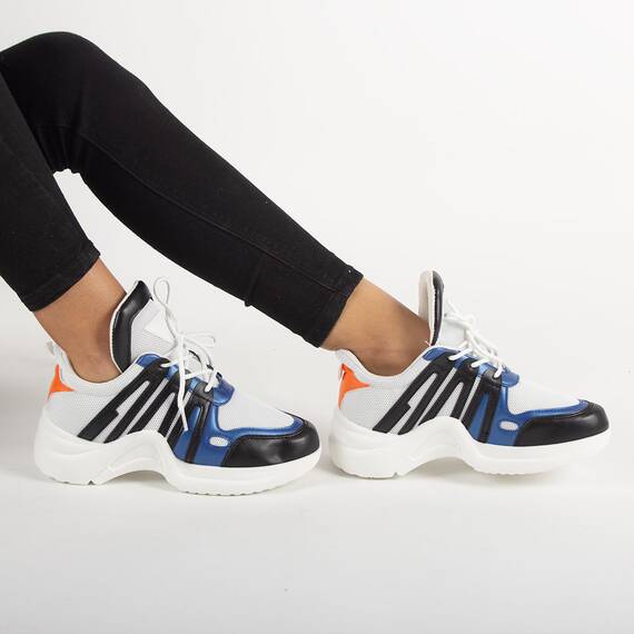 Pantofi de dama sport ZH-10-W/B, Culoare (12): Alb, Albastru, Marime (12): 40 - 3- Roveli