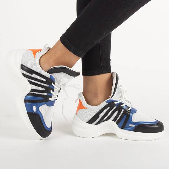 Pantofi de dama sport ZH-10-W/B, Culoare (12): Alb, Albastru, Marime (12): 40 - 4- Roveli