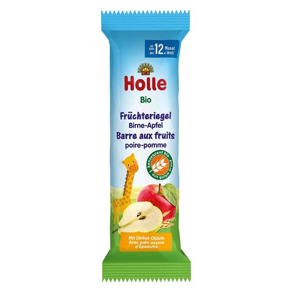 Baton bio cu pere si mere pentru copii 12 luni 25g Holle - - Roveli