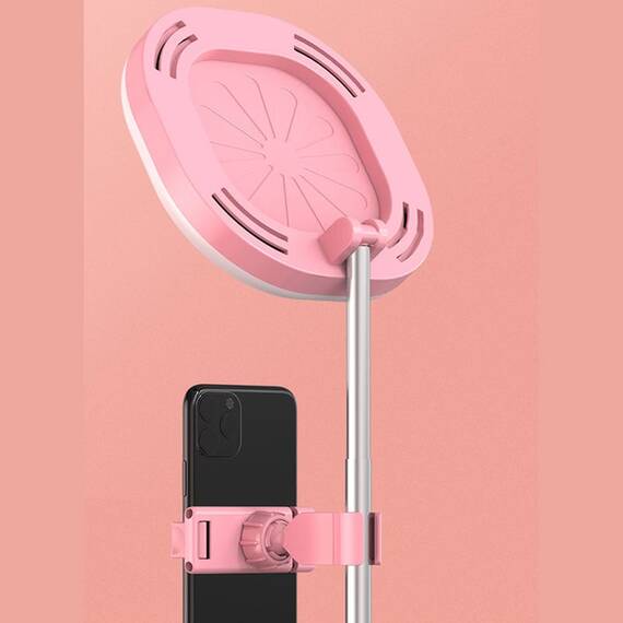 Oglinda portabila pentru machiaj, cu lampa LED si suport telefon - 4- Roveli