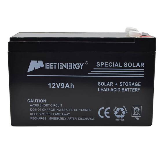 Baterie pentru panou solar, 9Ah, 12V, Meet Energy - 2- Roveli