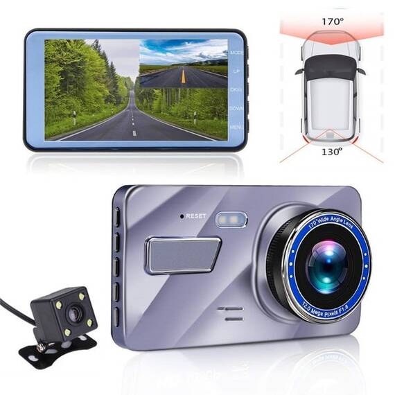 Camera de bord dubla DVR, Full HD, 4” - 8- Roveli