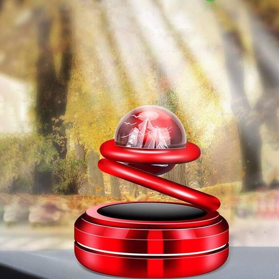 Mini odorizant auto cu incarcare solara, rosu - 4- Roveli