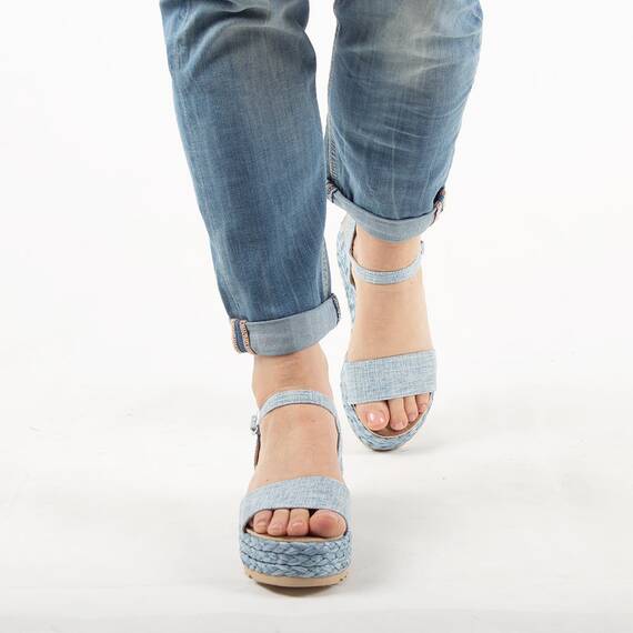 Sandale dama bleu cu platforma D8534-BLUE, Culoare (12): Bleu, Marime (12): 36 - 2- Roveli