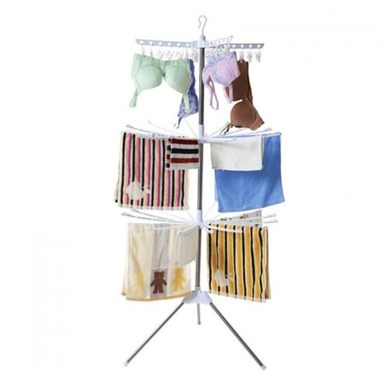 Uscator conic de rufe, 3 nivele, 16 brate, carlige, 170cm - 4- Roveli