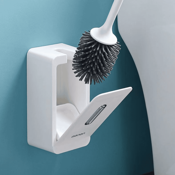Perie din silicon pentru toaleta cu suport de perete, 38.5cm - 7- Roveli
