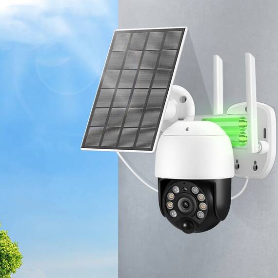 Camera de supraveghere cu panou solar, WIFI PTZ, 3MP - 2- Roveli