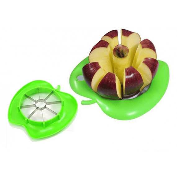 Dispozitiv pentru feliat mere, 6 felii, verde - 2- Roveli