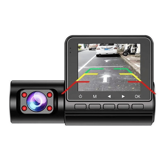 Camera auto tripla DVR, 1080P, ecran 2.4'', inregistrare automata - 2- Roveli