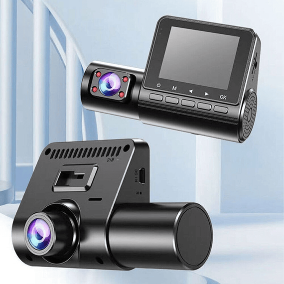 Camera auto tripla DVR, 1080P, ecran 2.4'', inregistrare automata - 6- Roveli