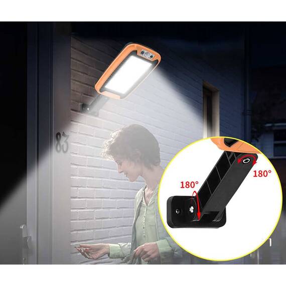 Lampa solara cu suport si telecomanda, 124 LED, 20W - 2- Roveli