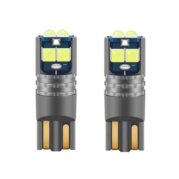Set 2 x Becuri auto T10 W5W 6SMD, 10W, 6000K, 1920lm, 12/24V - 2- Roveli