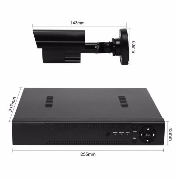 Sistem de supraveghere CCTV cu DVR, 4 camere, IR, HD, USB, IP65 - 5- Roveli