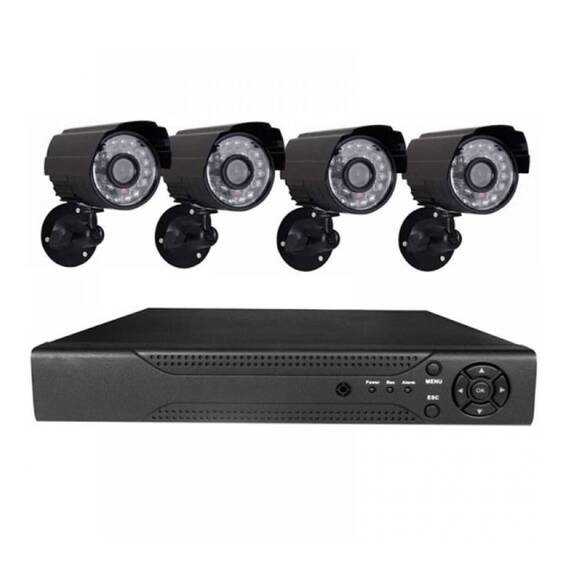 Sistem de supraveghere CCTV cu DVR, 4 camere, IR, HD, USB, IP65 - 6- Roveli
