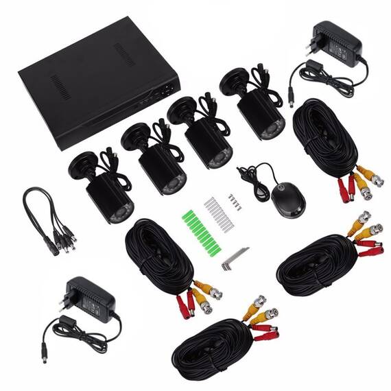 Sistem de supraveghere CCTV cu DVR, 4 camere, IR, HD, USB, IP65 - 9- Roveli