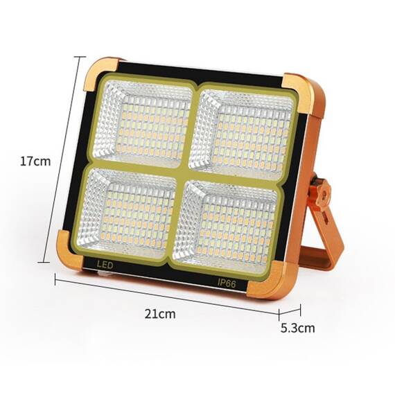 Proiector LED cu incarcare solara W887A, 288 LED, 250W - 7- Roveli