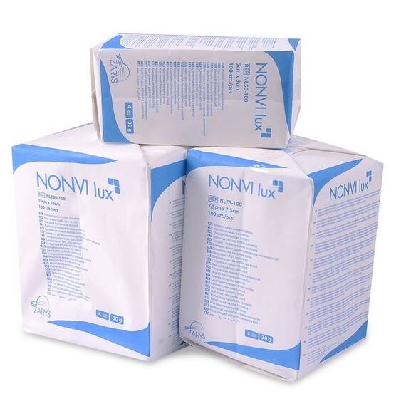 ​Comprese nesterile netesut 10x20 cm NONVI lux, 40 Grame -100 buc - - Roveli