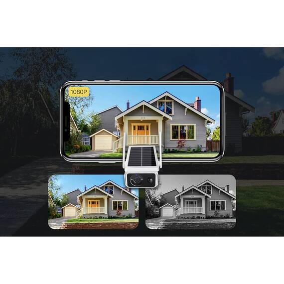 Camera de supraveghere cu panou solar, IP66, WIFI, 3MP - 9- Roveli