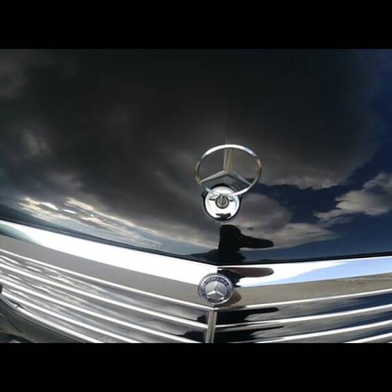 Emblema Mercedes Benz, star, montare pe capota, 133mm - 4- Roveli