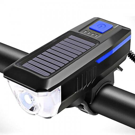 Lanterna LED cu panou solar pentru bicicleta/trotineta, LY17 - - Roveli