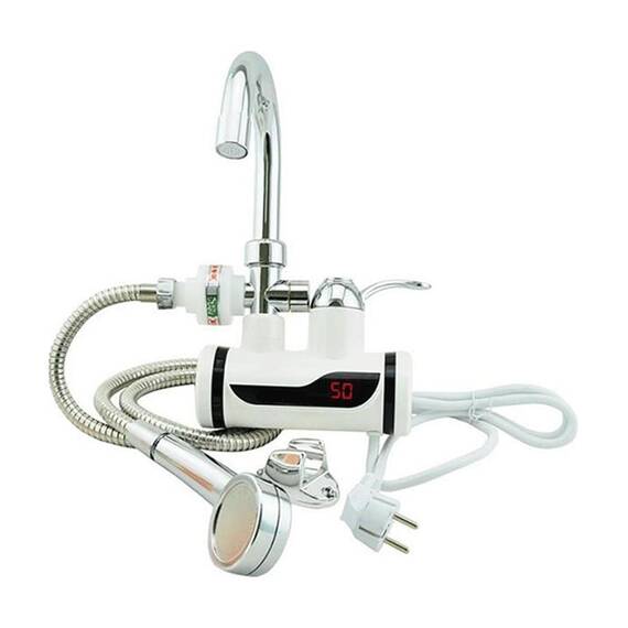 Robinet Electric cu furtun si para dus, pentru perete - 2- Roveli