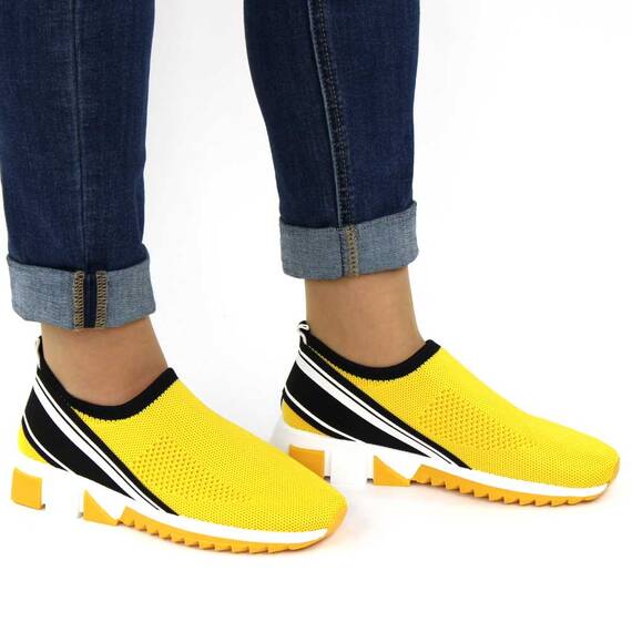 Pantofi sport de dama, usori si comozi LLS-012-YELLOW, Culoare (12): Alb, Negru, Galben, Marime (12): 38 - 2- Roveli