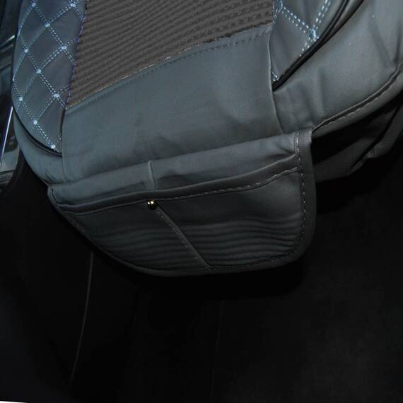 Huse scaune auto universale, textil/piele ecologica, 7 piese - 7- Roveli
