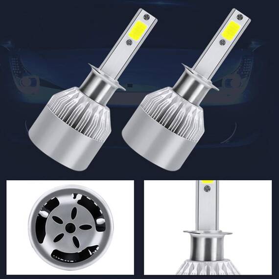 Set 2 becuri auto LED, H1, 6000K, 72W/set, 48LED - 11- Roveli