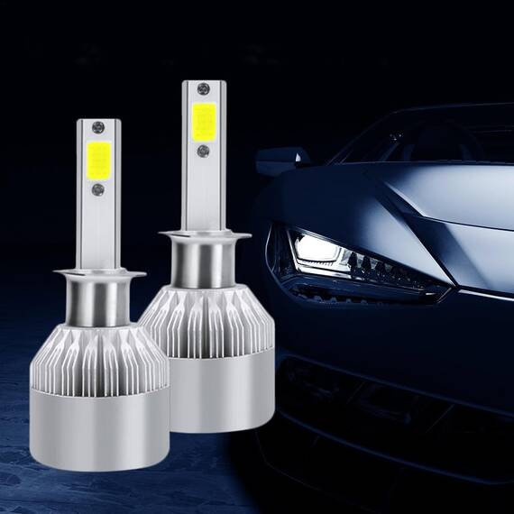 Set 2 becuri auto LED, H1, 6000K, 72W/set, 48LED - 12- Roveli