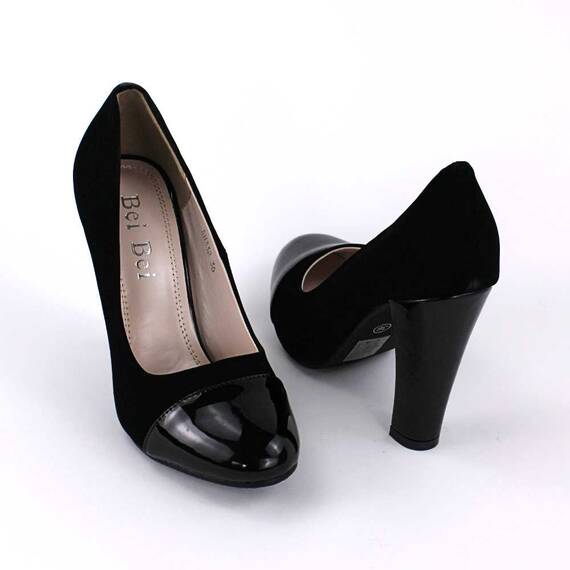 Pantofi de dama, cu varful si tocul lacuite SH332-BLACK, Culoare (12): Negru, Marime (12): 35* - 4- Roveli