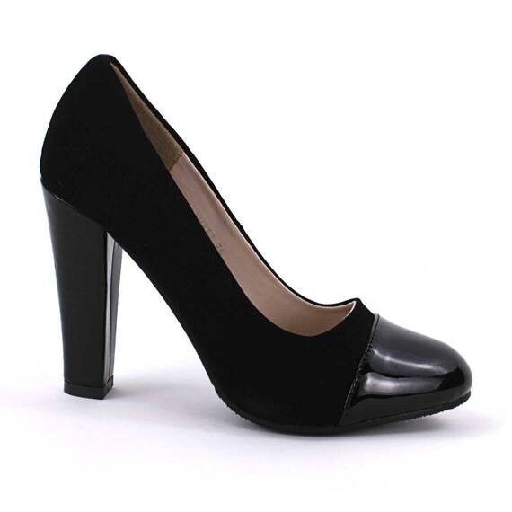 Pantofi de dama, cu varful si tocul lacuite SH332-BLACK, Culoare (12): Negru, Marime (12): 35* - 3- Roveli