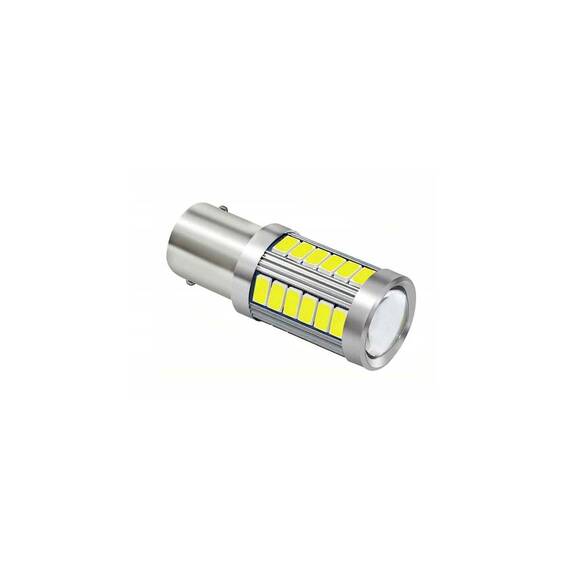 Bec 1 faza BA15S  LED 12V lumina  alba MIV Cod: 1156 - - Roveli