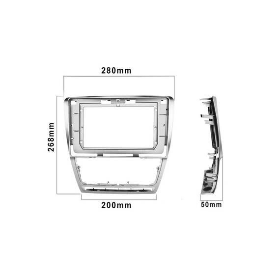 Rama Navigatie 10" cu cablaj si modul canbus compatibila Skoda Octavia II 2009-2013  Cod: NV3179 / GR1 - 2- Roveli