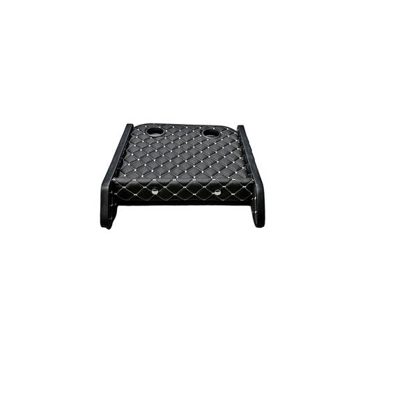 Masa de bord cu 2 suporti pentru pahare ,piele ecologica culoare Negru cusatura Gri compatibila  Renault Master / Opel Movano - - Roveli