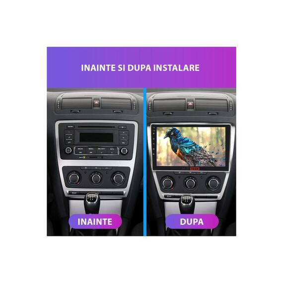 Rama Navigatie 10" cu cablaj si modul canbus compatibila Skoda Octavia II 2009-2013  Cod: NV3179 / GR1 - 5- Roveli